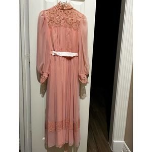 Vintage Long Pink Dress